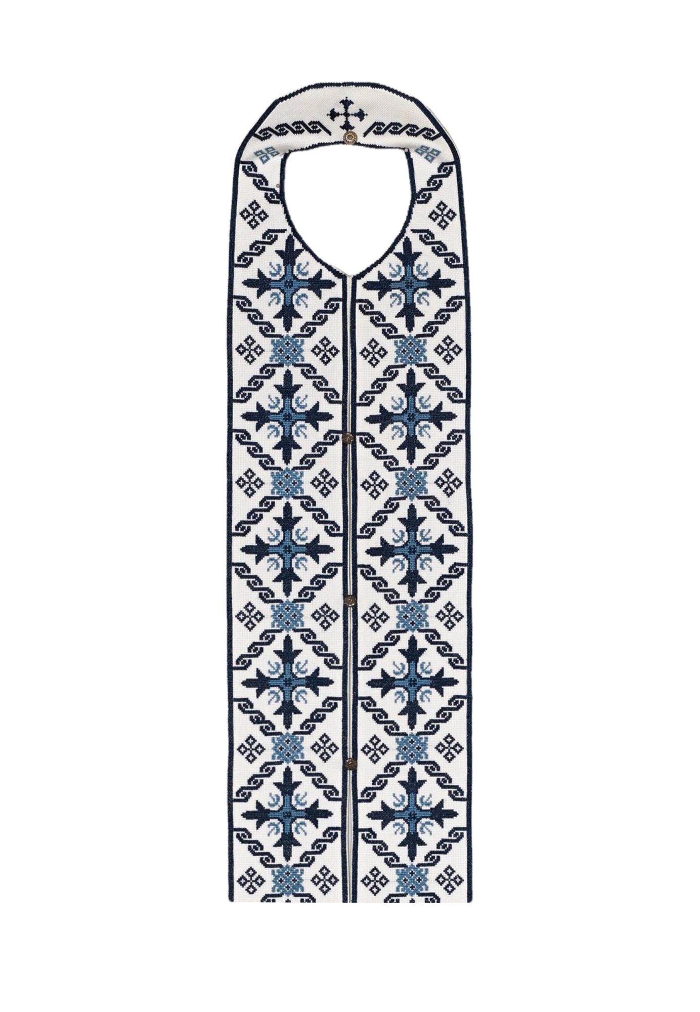 Handmade embroidered Epitrachelion (stole) on canvas – Design 12