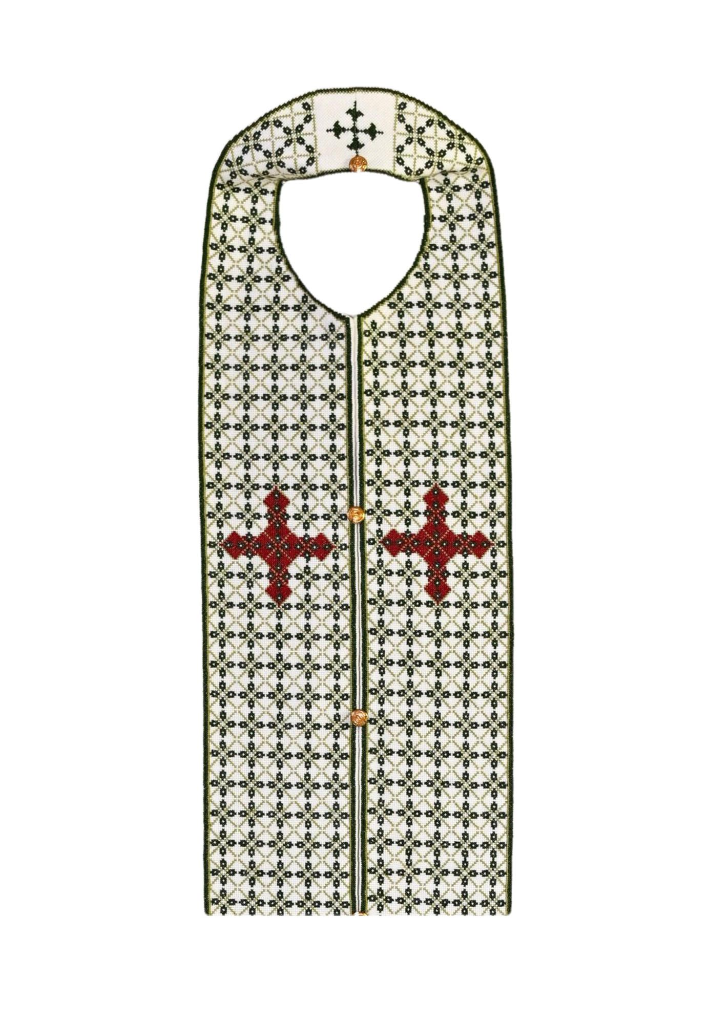 Handmade embroidered Epitrachelion (stole) on canvas – Design 11