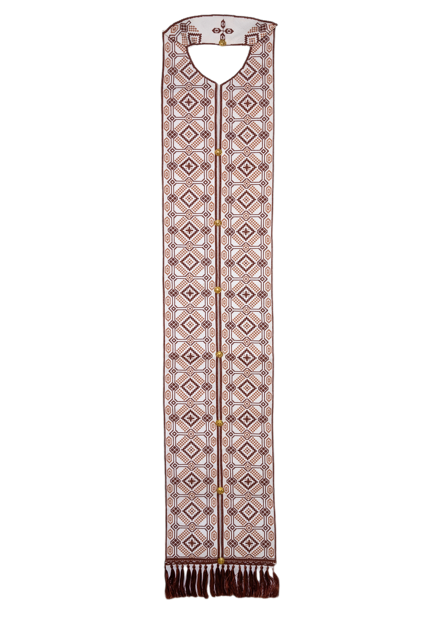 Handmade embroidered Epitrachelion (stole) on canvas – Design 3
